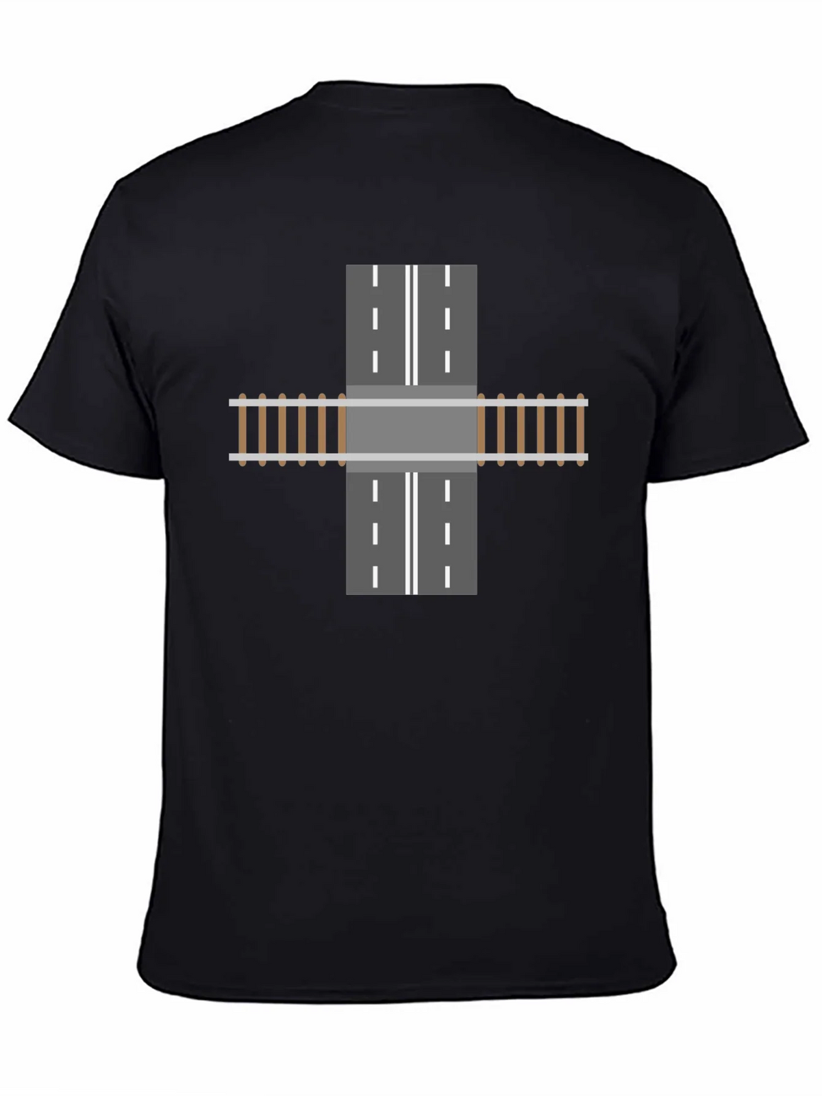 Train Track Road Intersection Graphic T-Shirt product image 4