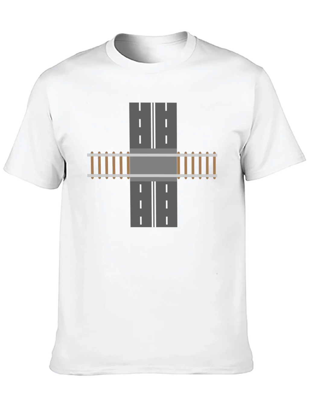 Train Track Road Intersection Graphic T-Shirt product image 9