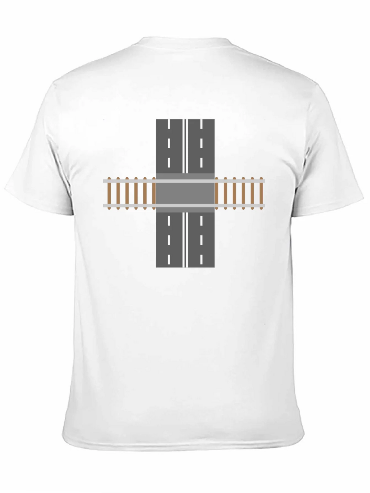 Train Track Road Intersection Graphic T-Shirt product image 10