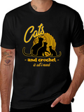 Cats and Crochet T-Shirt - Knit Lover Tee product image 1