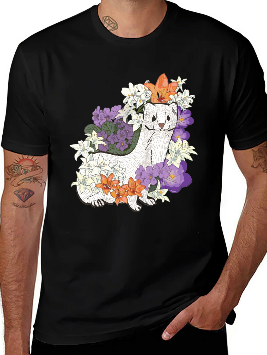 Floral Ferret Graphic Tee product image 1