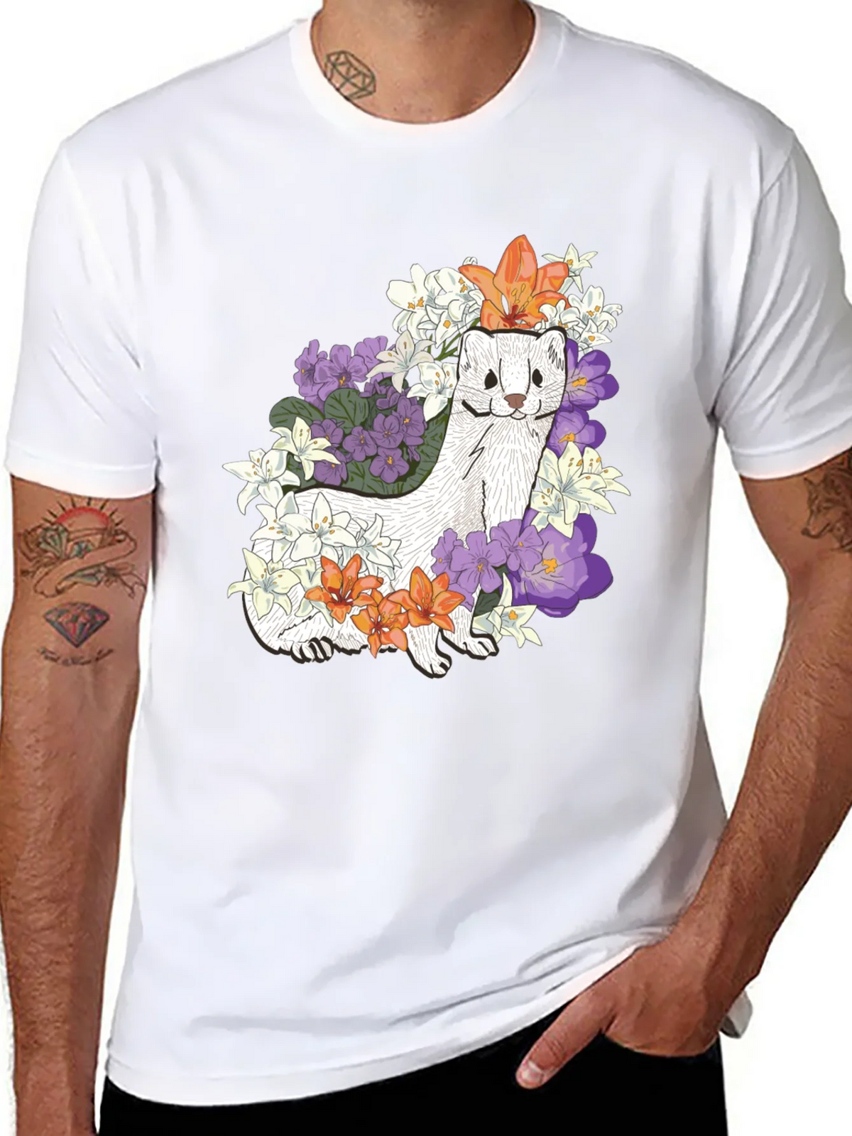 Floral Ferret Graphic Tee product image 7