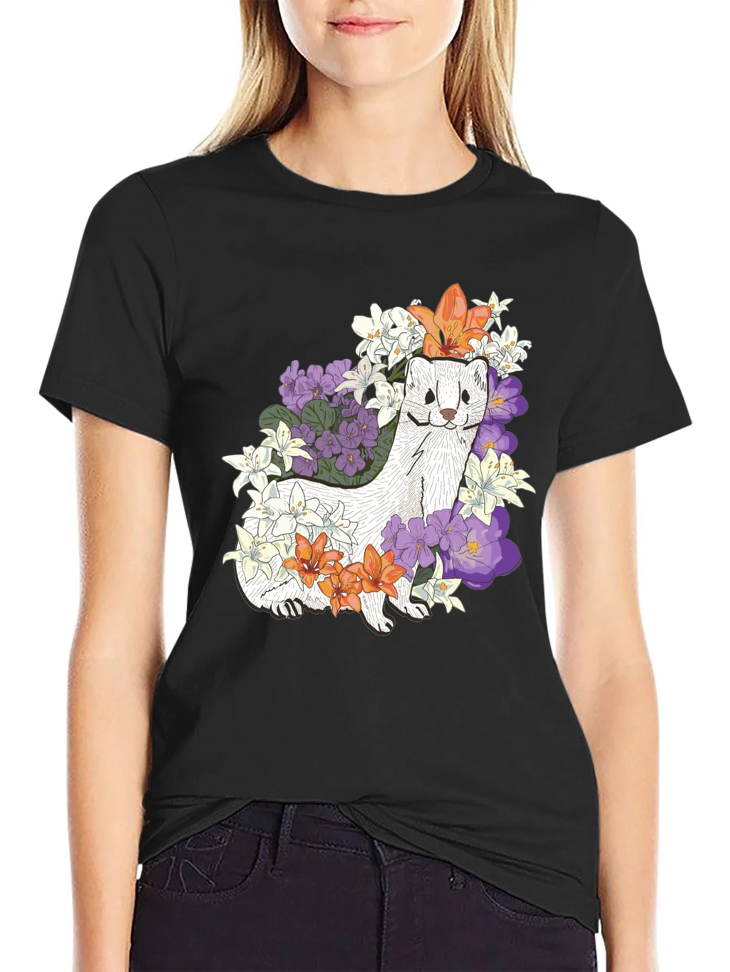 Floral Ferret Graphic Tee product image 2