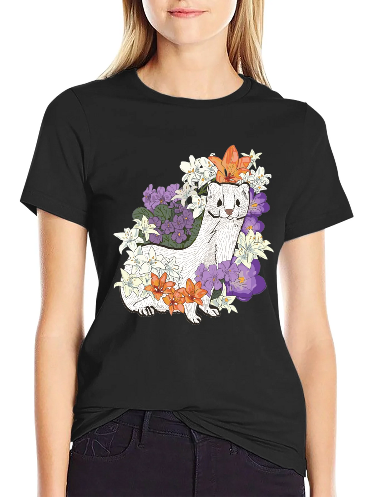 Floral Ferret Graphic Tee product image 2