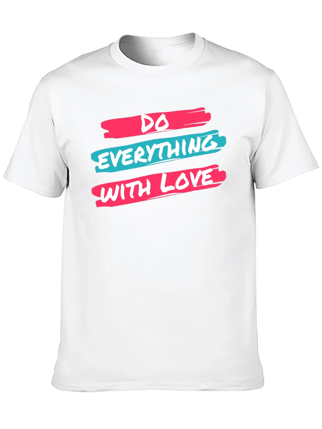 Inspirational Do Everything With Love Black Graphic Tee product image 9