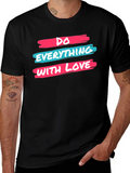 Inspirational Do Everything With Love Black Graphic Tee product image 1