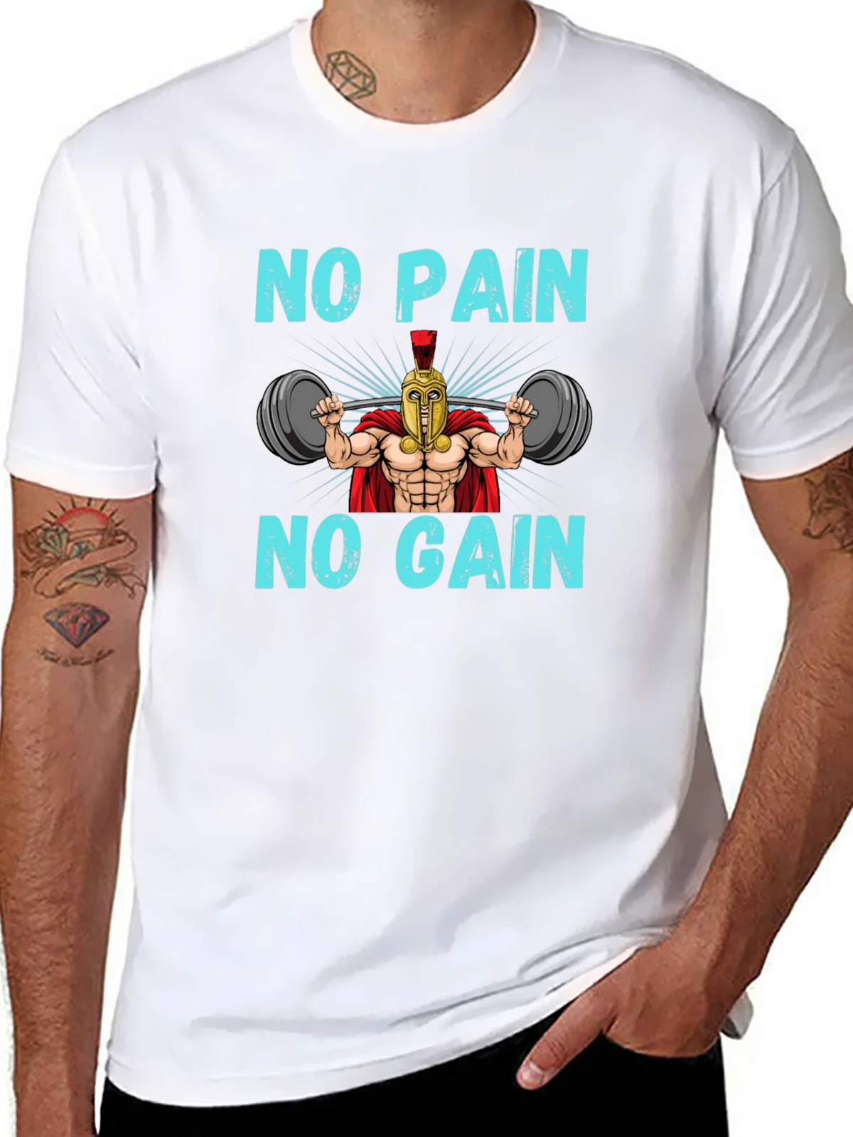 No Pain No Gain Spartan Gym T-Shirt product image 7