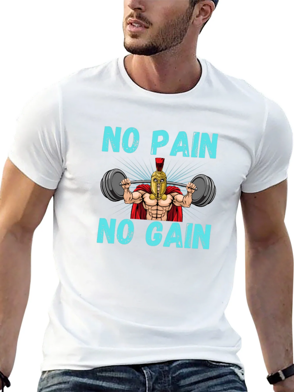 No Pain No Gain Spartan Gym T-Shirt product image 12