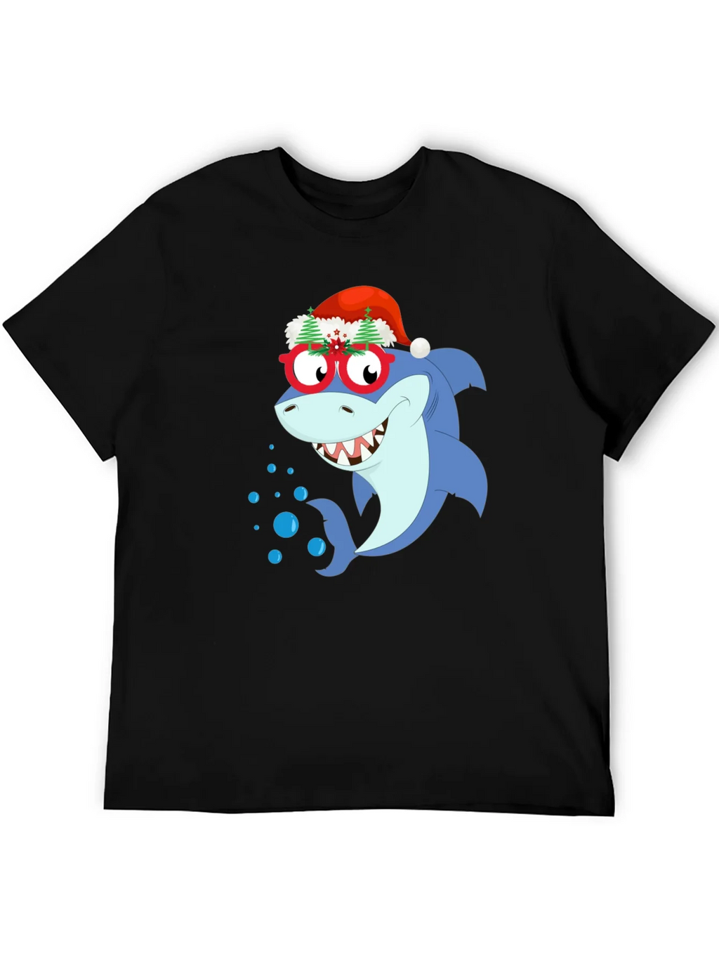 Christmas Shark Graphic T-Shirt