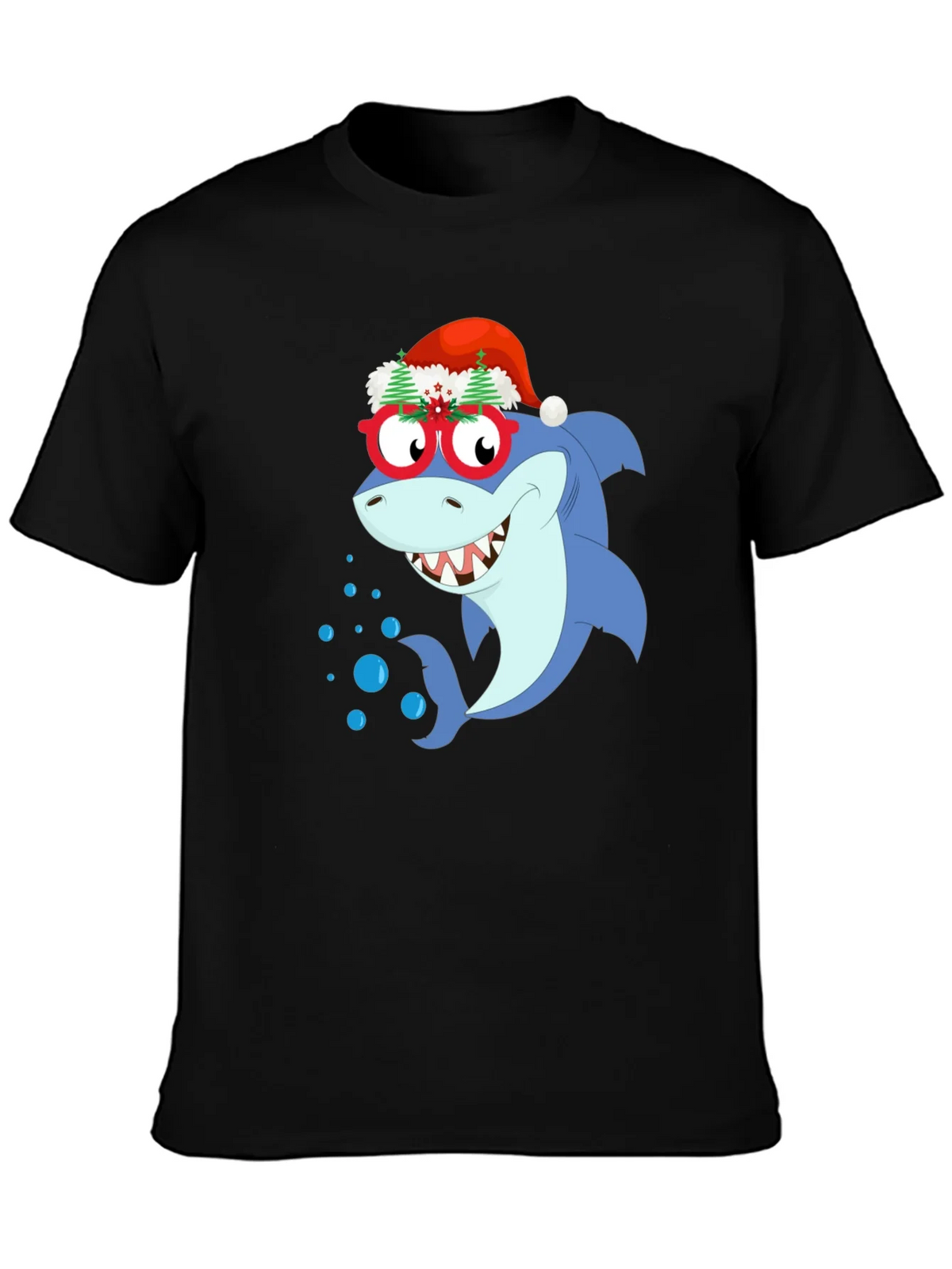Christmas Shark Graphic T-Shirt
