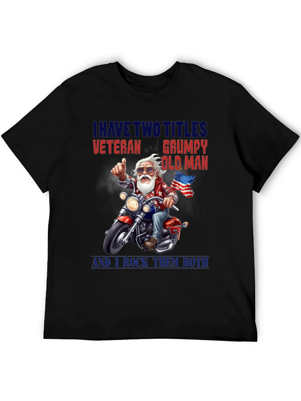 Veteran Grumpy Old Man Motorcycle T-Shirt product image 4