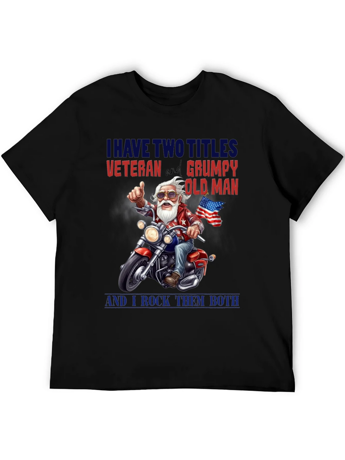 Veteran Grumpy Old Man Motorcycle T-Shirt product image 4