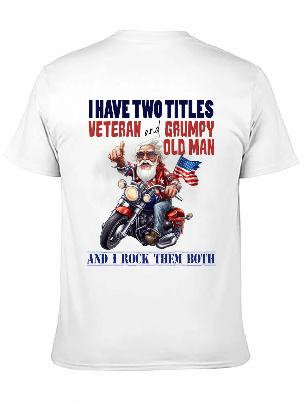 Veteran Grumpy Old Man Motorcycle T-Shirt product image 8