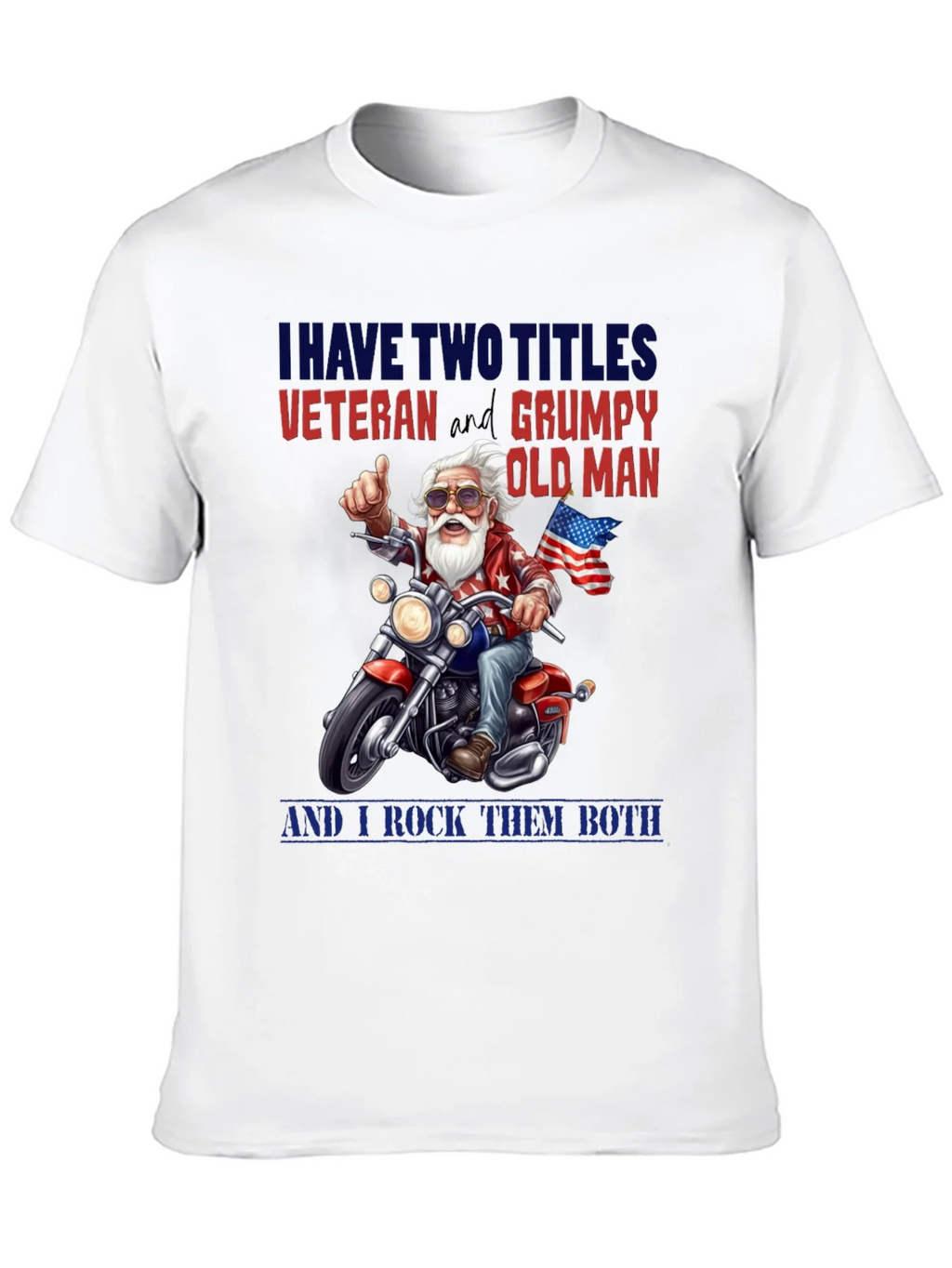 Veteran Grumpy Old Man Motorcycle T-Shirt product image 7