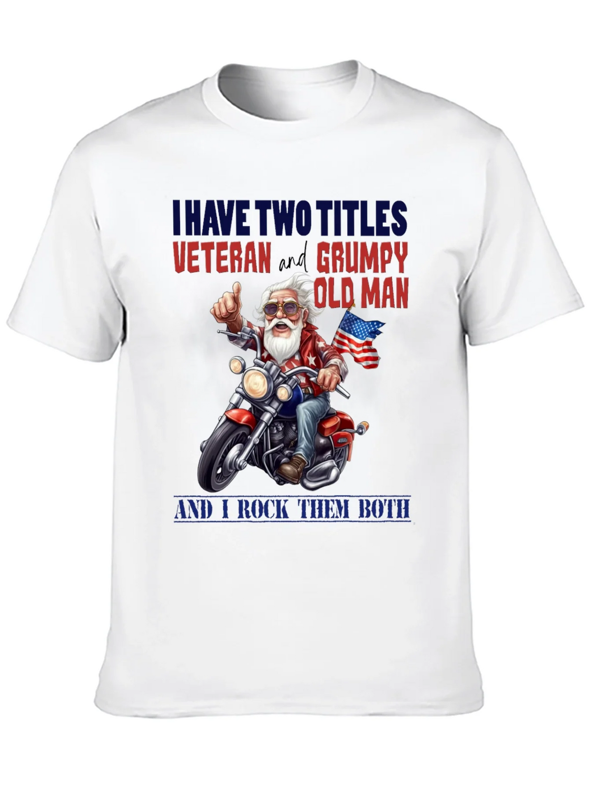 Veteran Grumpy Old Man Motorcycle T-Shirt product image 7