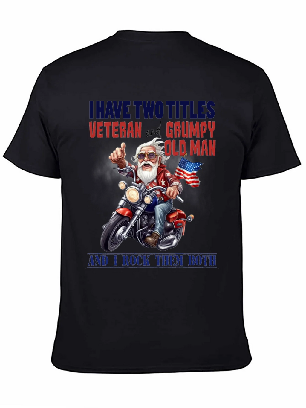 Veteran Grumpy Old Man Motorcycle T-Shirt product image 3