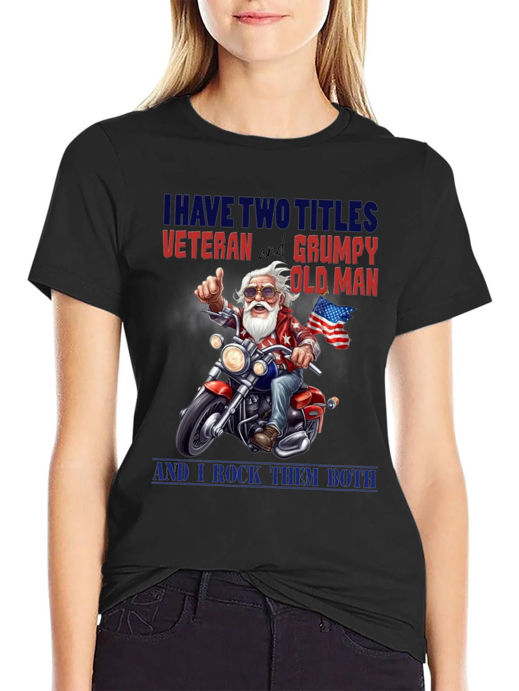 Veteran Grumpy Old Man Motorcycle T-Shirt product image 2