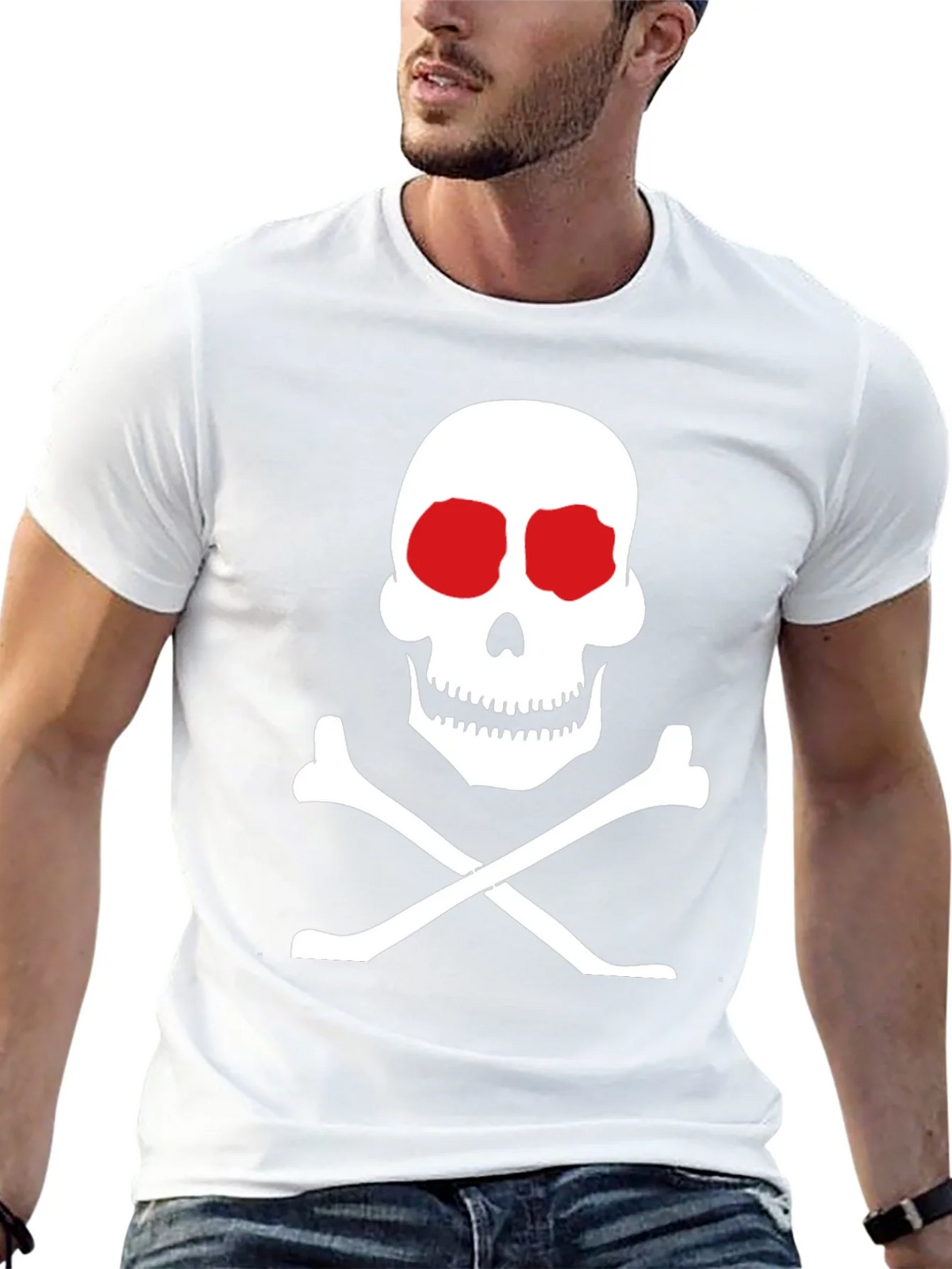 Skull and Crossbones Graphic Tee - Classic Black T-Shirt product image 12