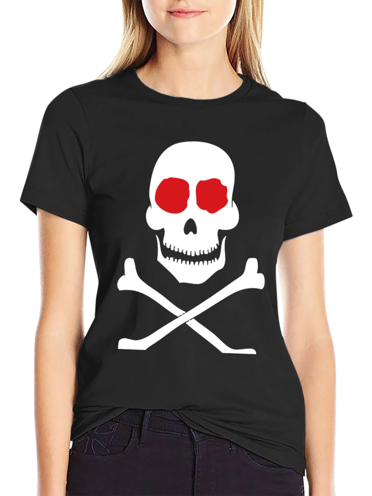 Skull and Crossbones Graphic Tee - Classic Black T-Shirt product image 2
