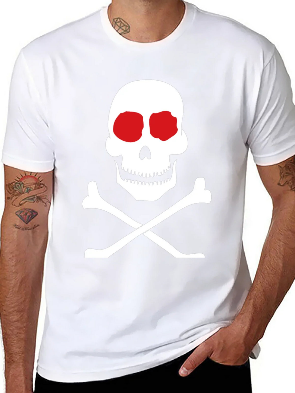 Skull and Crossbones Graphic Tee - Classic Black T-Shirt product image 7