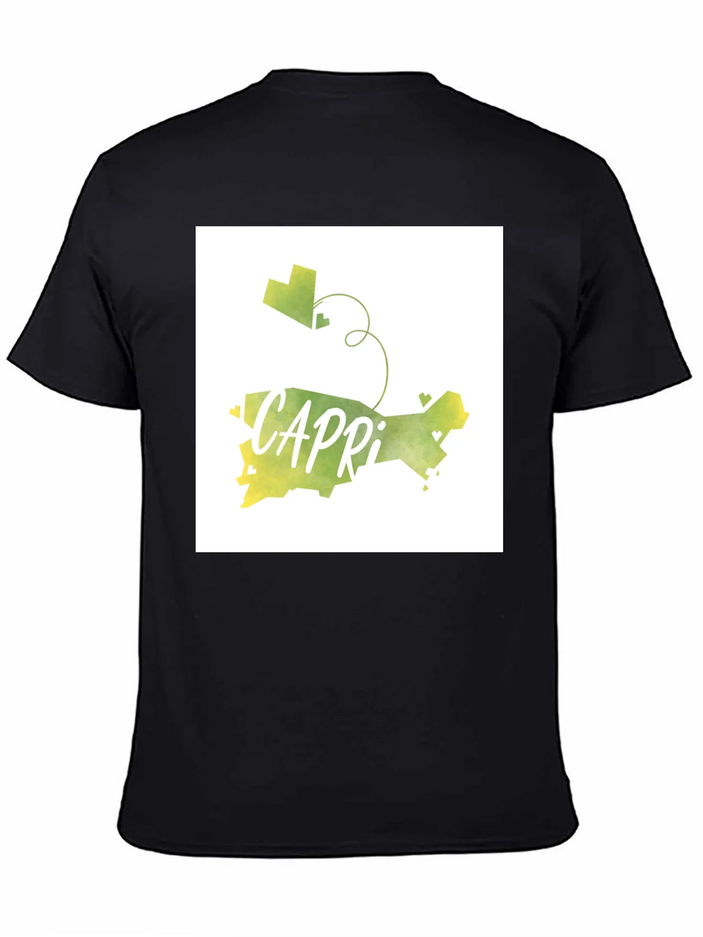 Capri Island Watercolor Graphic Tee product image 4