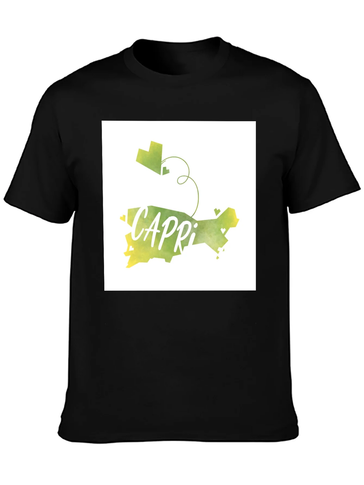 Capri Island Watercolor Graphic Tee product image 3