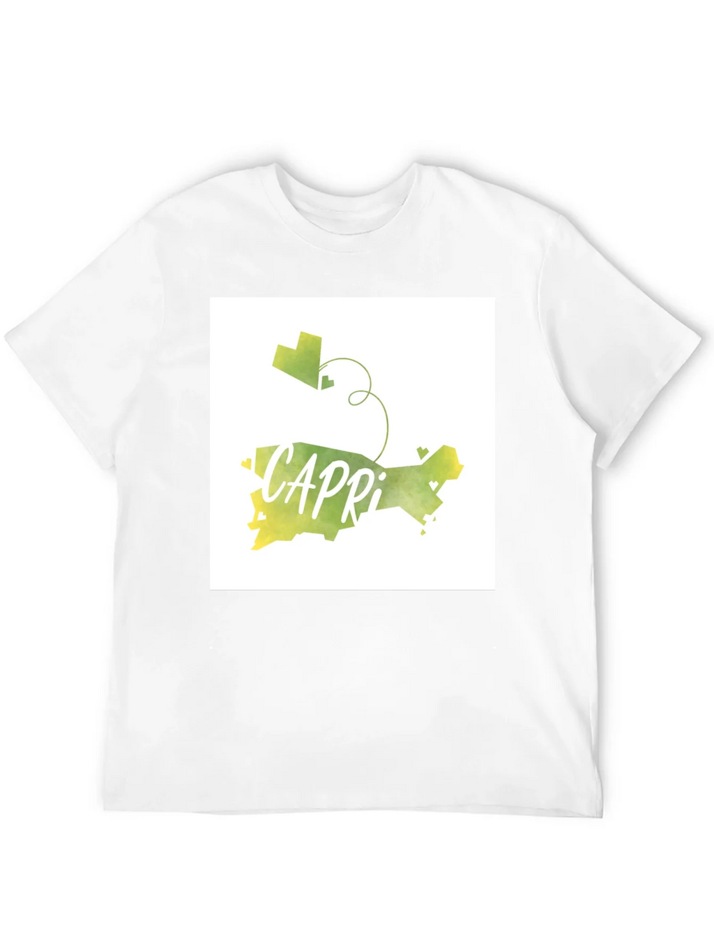 Capri Island Watercolor Graphic Tee product image 11