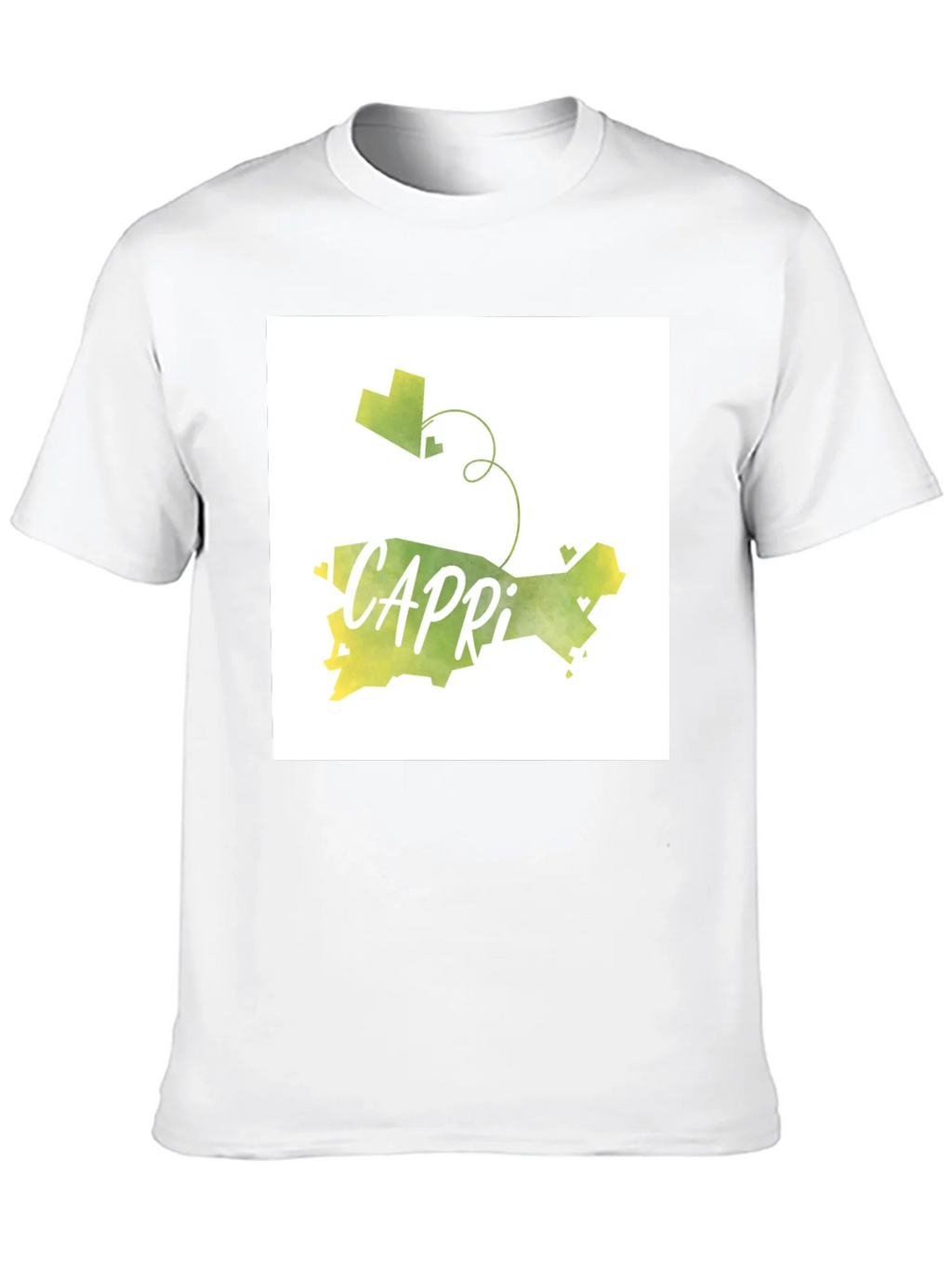 Capri Island Watercolor Graphic Tee product image 9