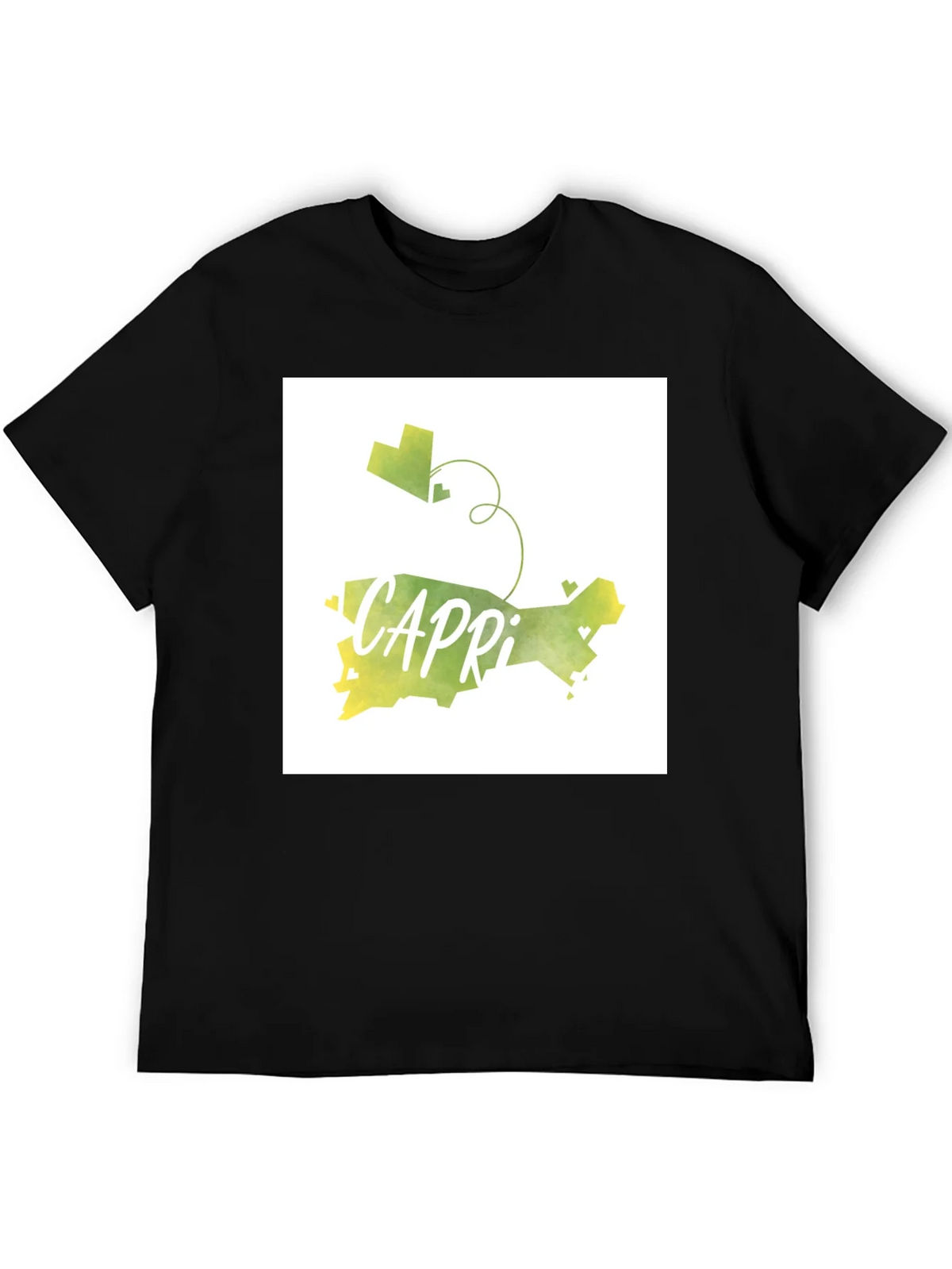 Capri Island Watercolor Graphic Tee product image 5