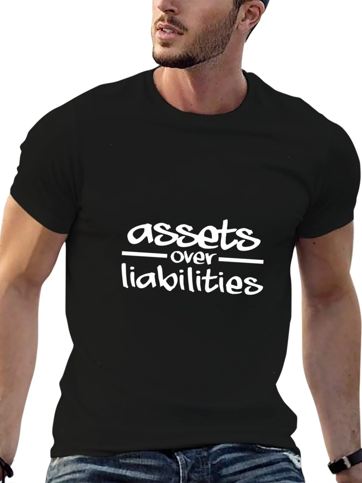 Assets Over Liabilities Black T-Shirt product image 6