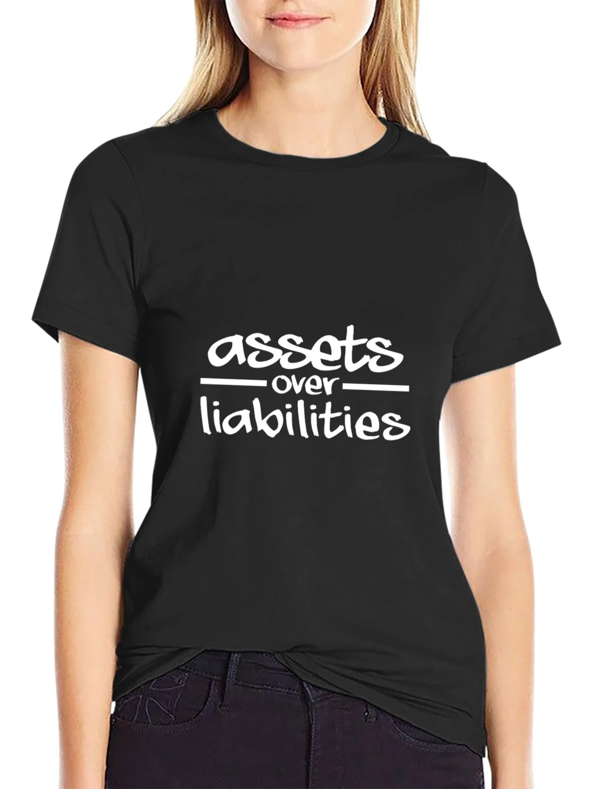 Assets Over Liabilities Black T-Shirt product image 2