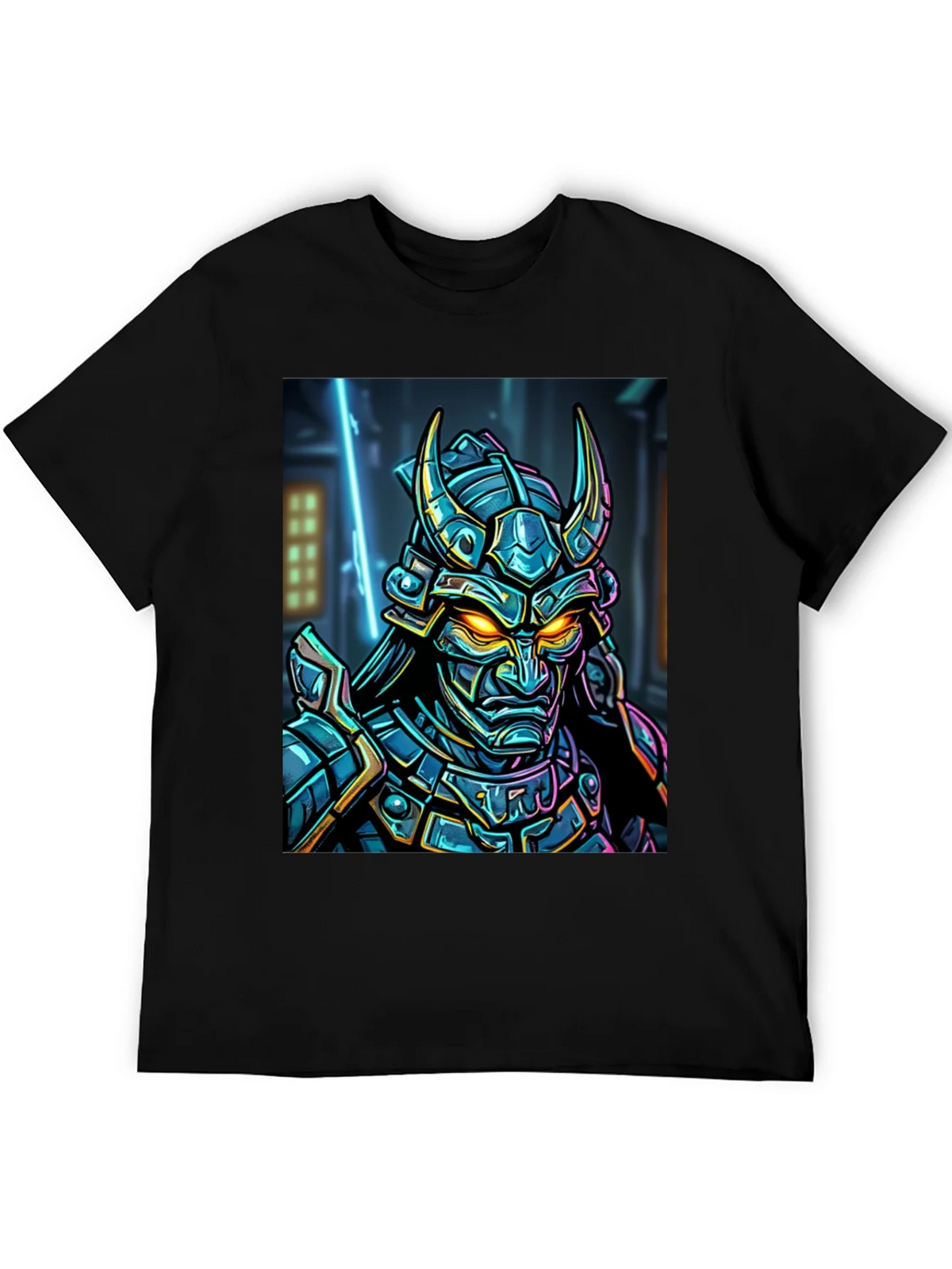Samurai Warrior Graphic T-Shirt - Black product image 5