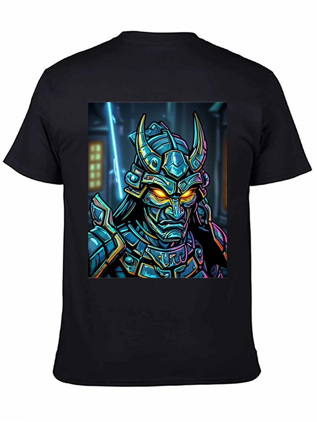 Samurai Warrior Graphic T-Shirt - Black product image 4