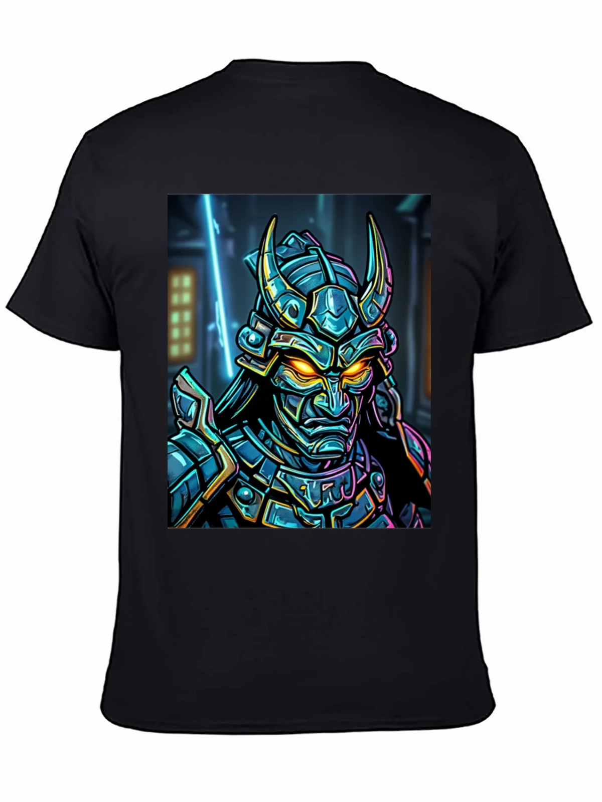 Samurai Warrior Graphic T-Shirt - Black product image 4