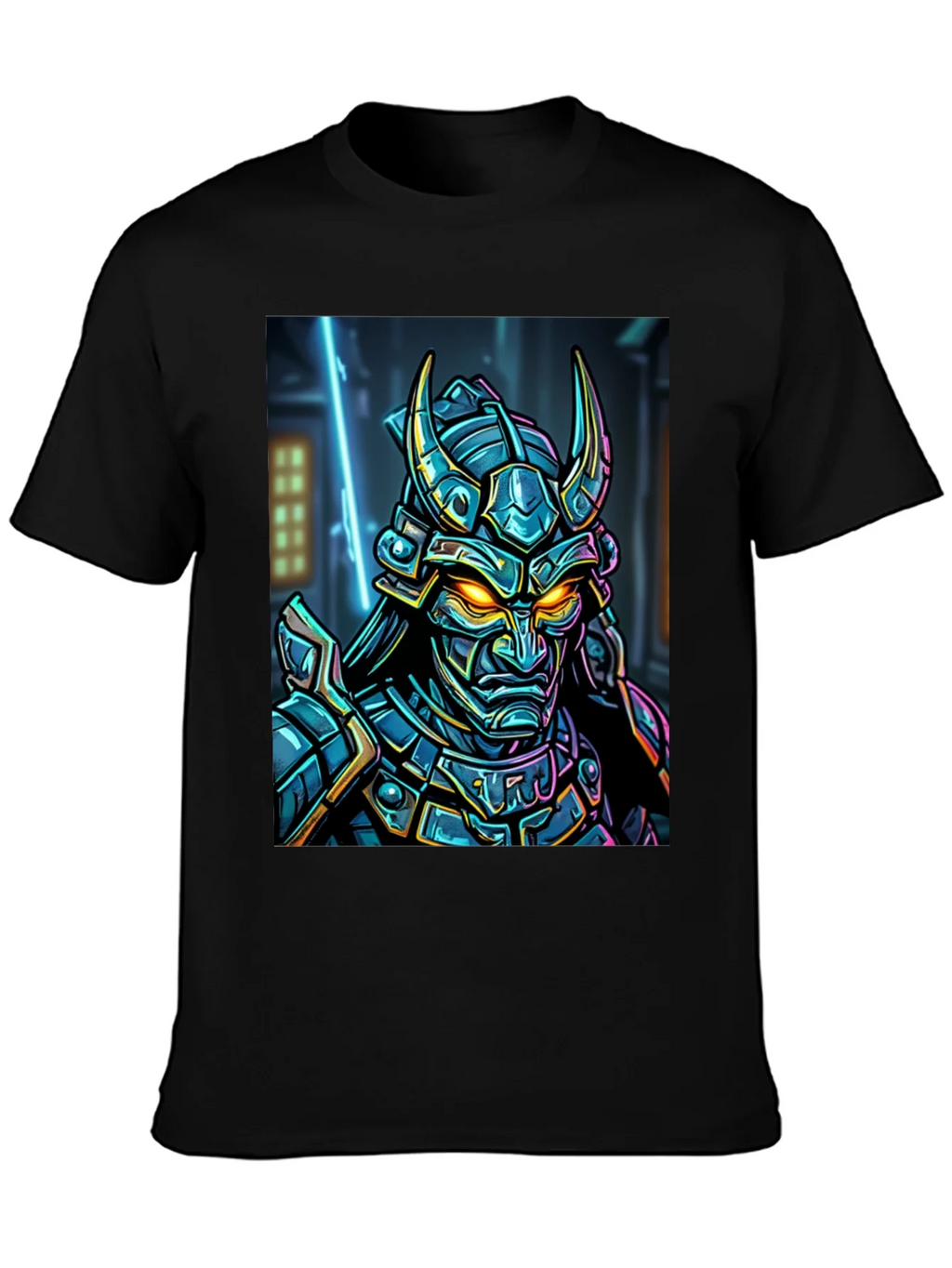 Samurai Warrior Graphic T-Shirt - Black product image 3
