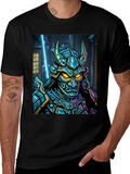 Samurai Warrior Graphic T-Shirt - Black product image 1
