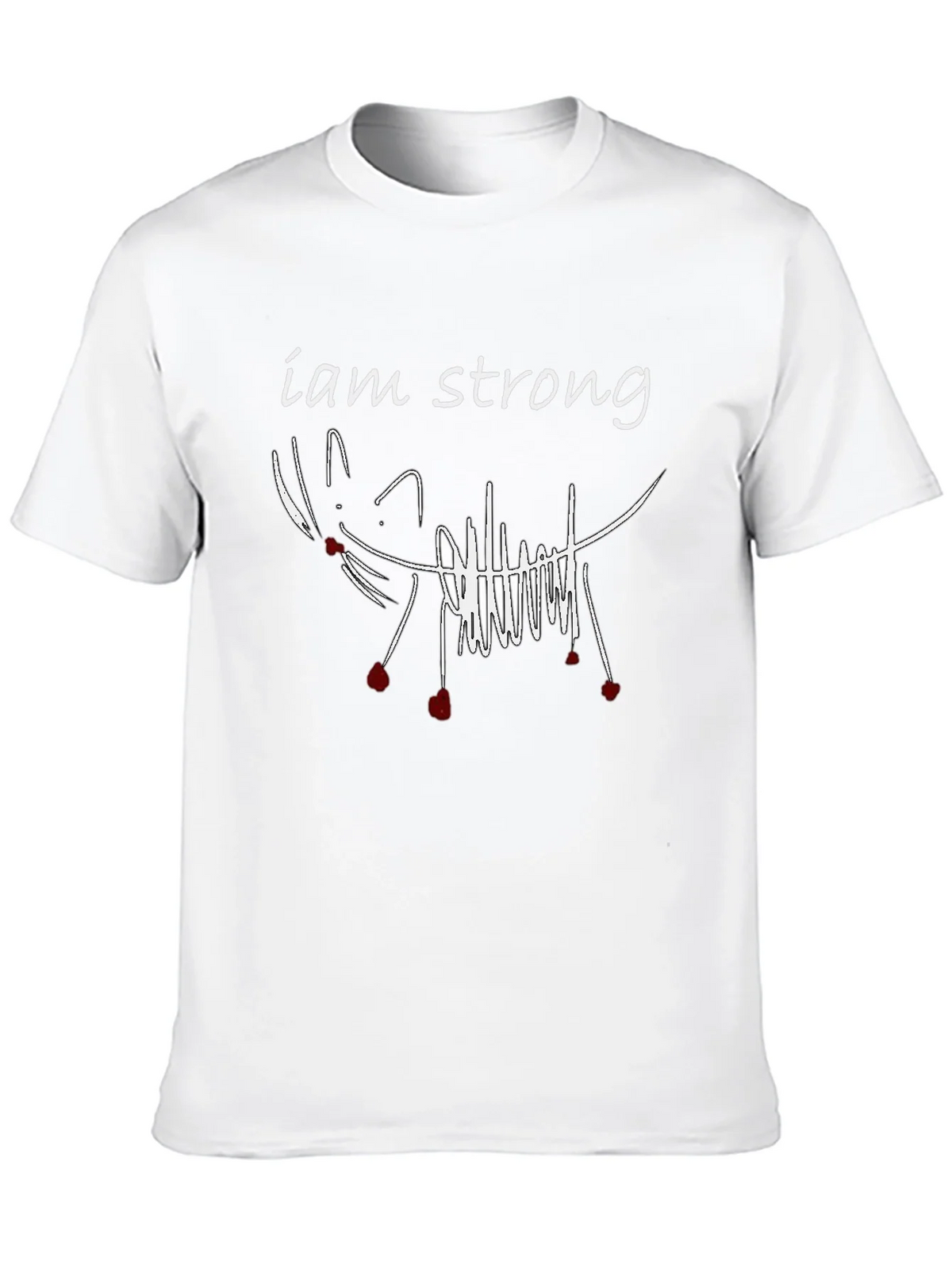 I am Strong Cat Graphic Tee - Unisex Black T-Shirt product image 8