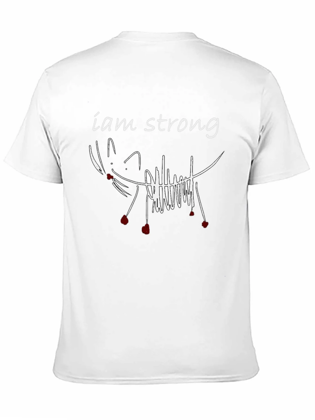 I am Strong Cat Graphic Tee - Unisex Black T-Shirt product image 9