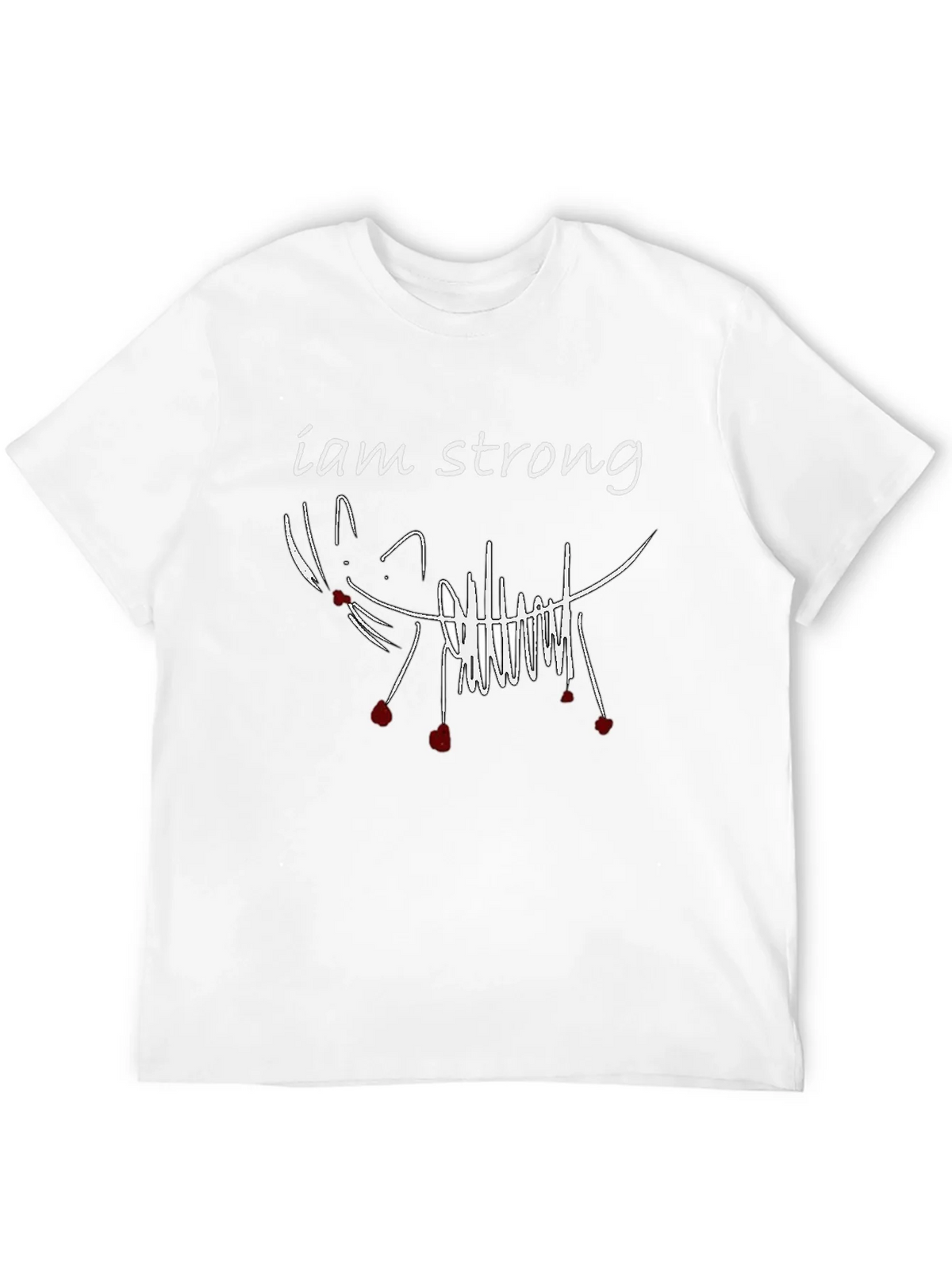 I am Strong Cat Graphic Tee - Unisex Black T-Shirt product image 10