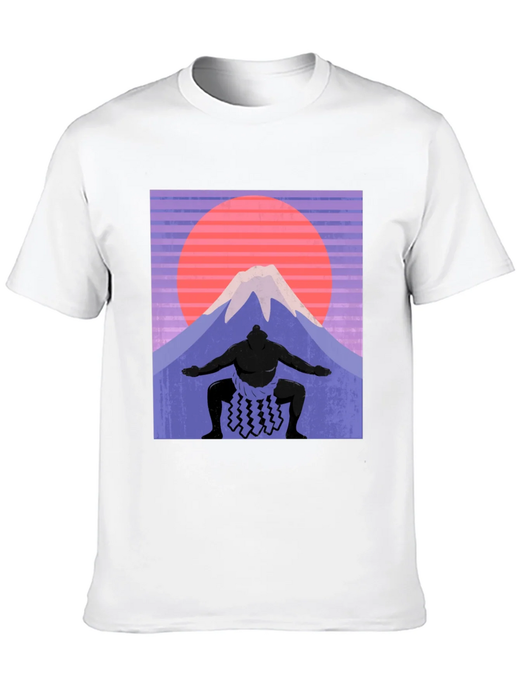 Sumo Wrestler & Mount Fuji T-Shirt - Retro Japan Style product image 9