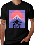 Sumo Wrestler & Mount Fuji T-Shirt - Retro Japan Style product image 1