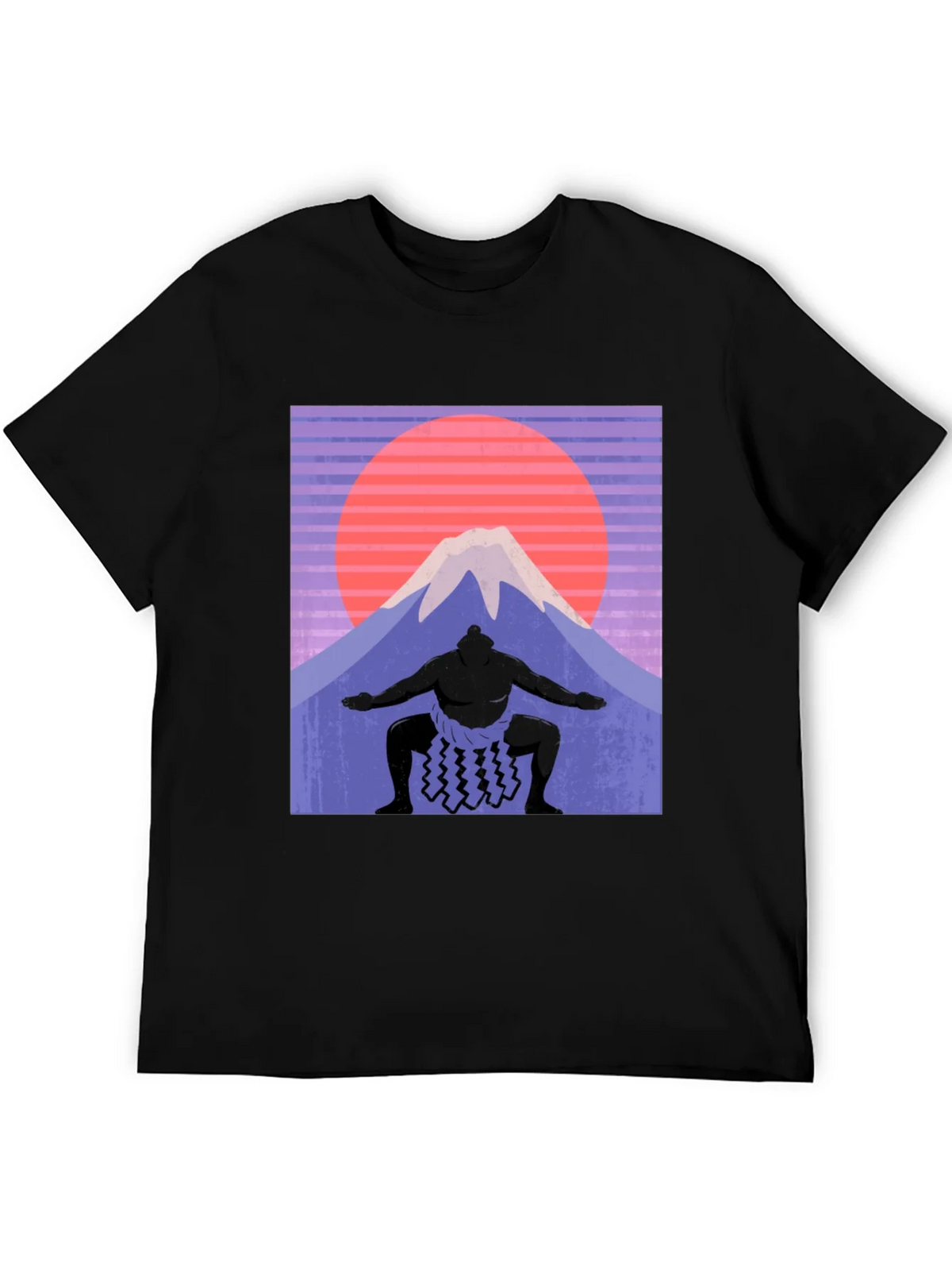 Sumo Wrestler & Mount Fuji T-Shirt - Retro Japan Style product image 5
