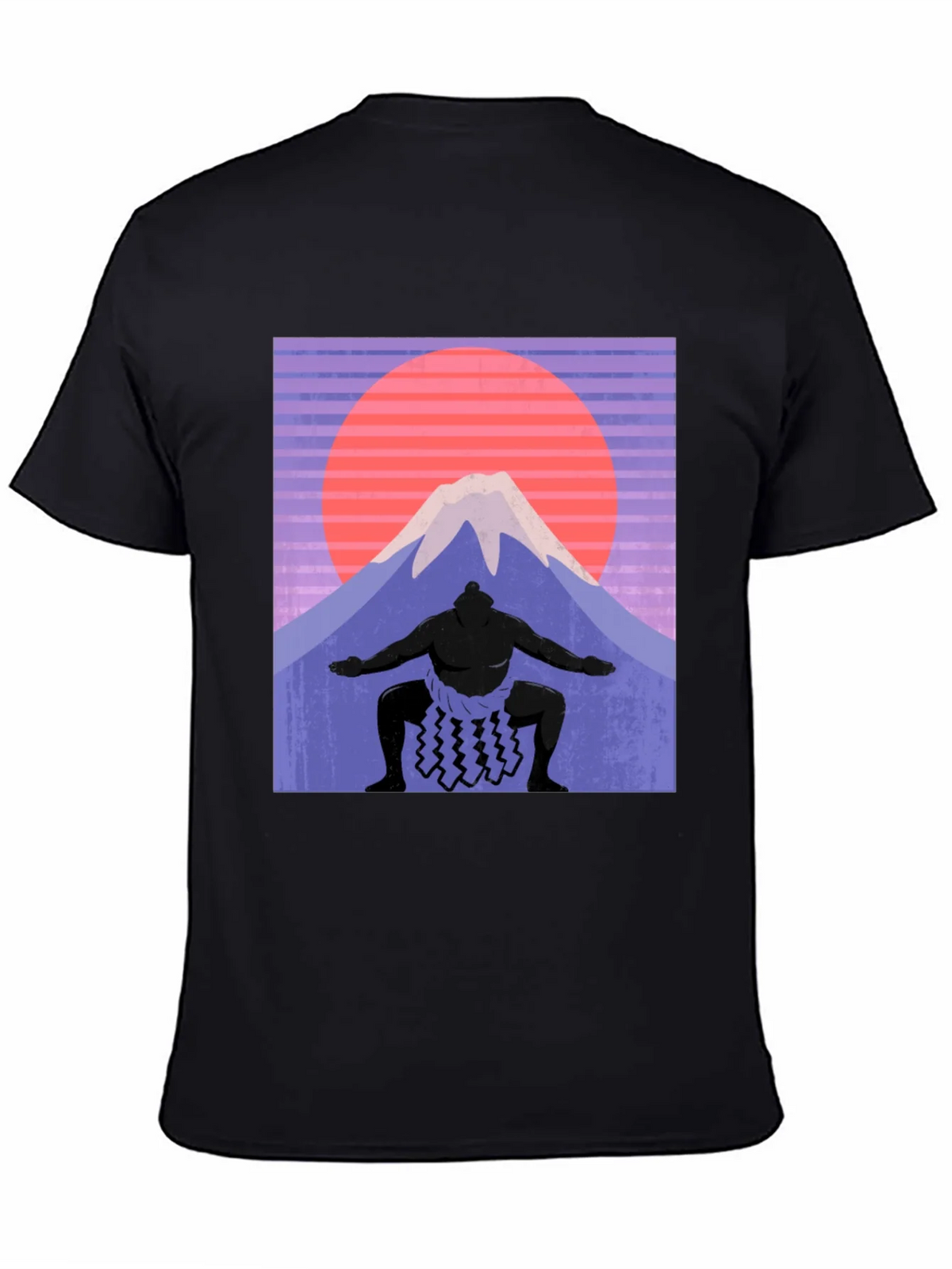 Sumo Wrestler & Mount Fuji T-Shirt - Retro Japan Style product image 4
