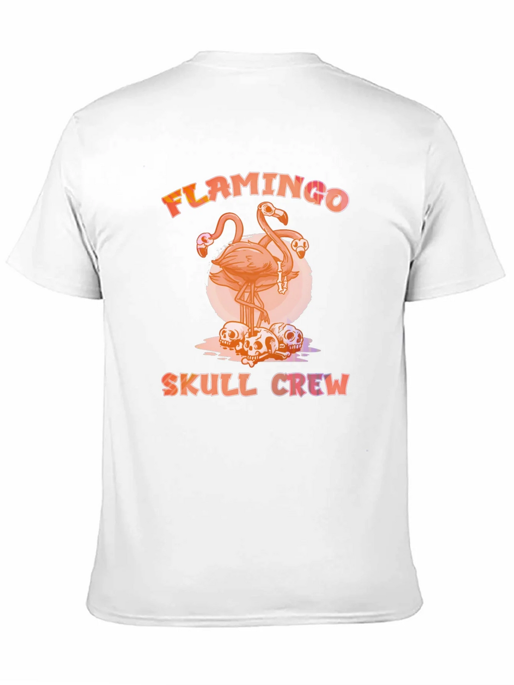 Flamingo Skull Crew T-Shirt - Unique Graphic Tee product image 10