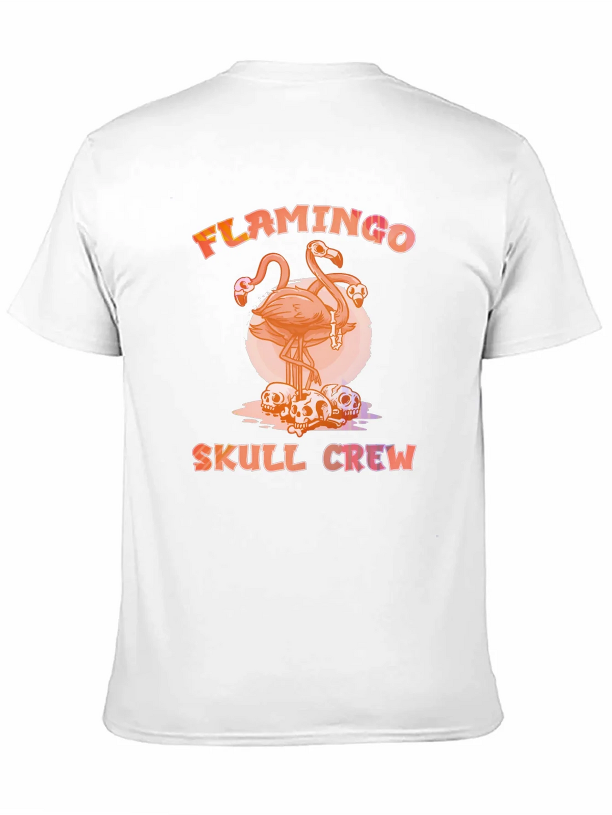 Flamingo Skull Crew T-Shirt - Unique Graphic Tee product image 10