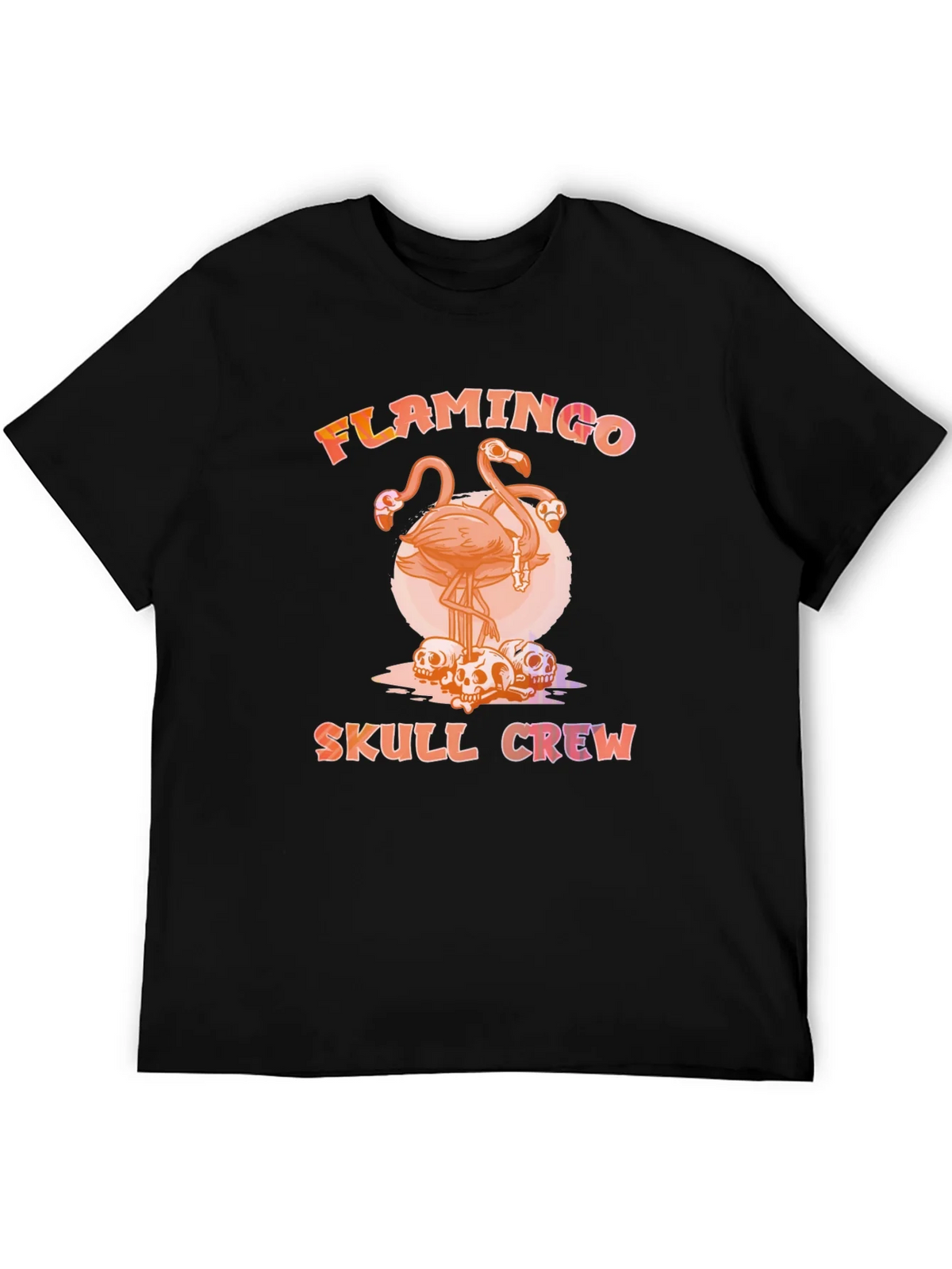 Flamingo Skull Crew T-Shirt - Unique Graphic Tee product image 5