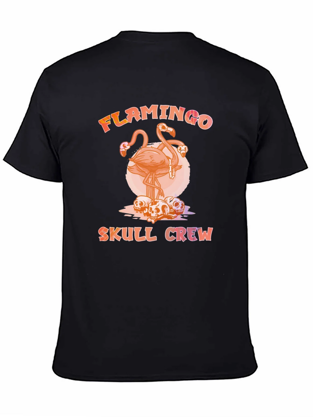 Flamingo Skull Crew T-Shirt - Unique Graphic Tee product image 4