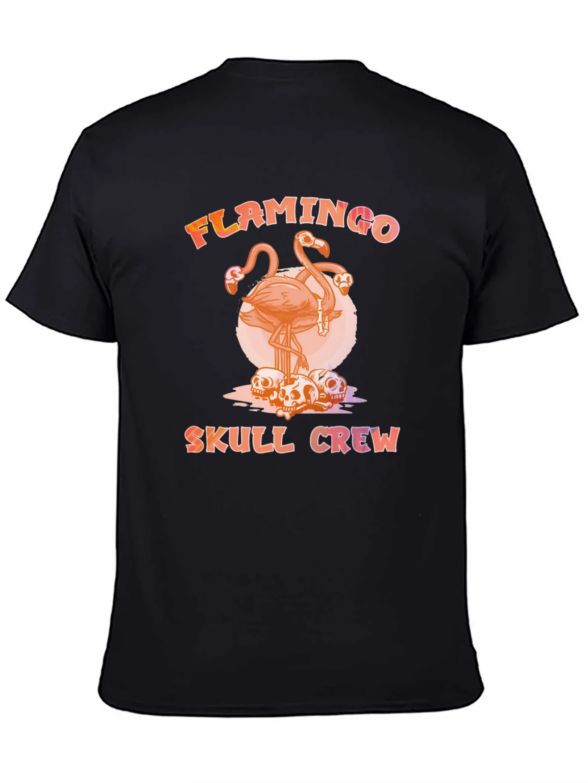 Flamingo Skull Crew T-Shirt - Unique Graphic Tee product image 4