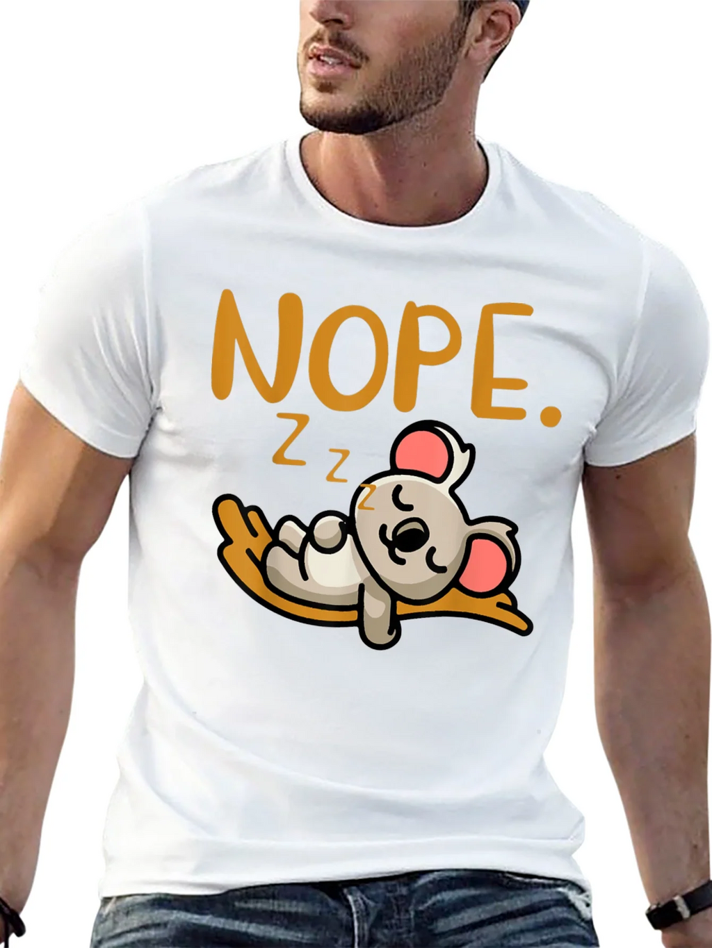Nope Sleepy Koala Graphic Tee - Soft Cotton Unisex T-Shirt product image 12