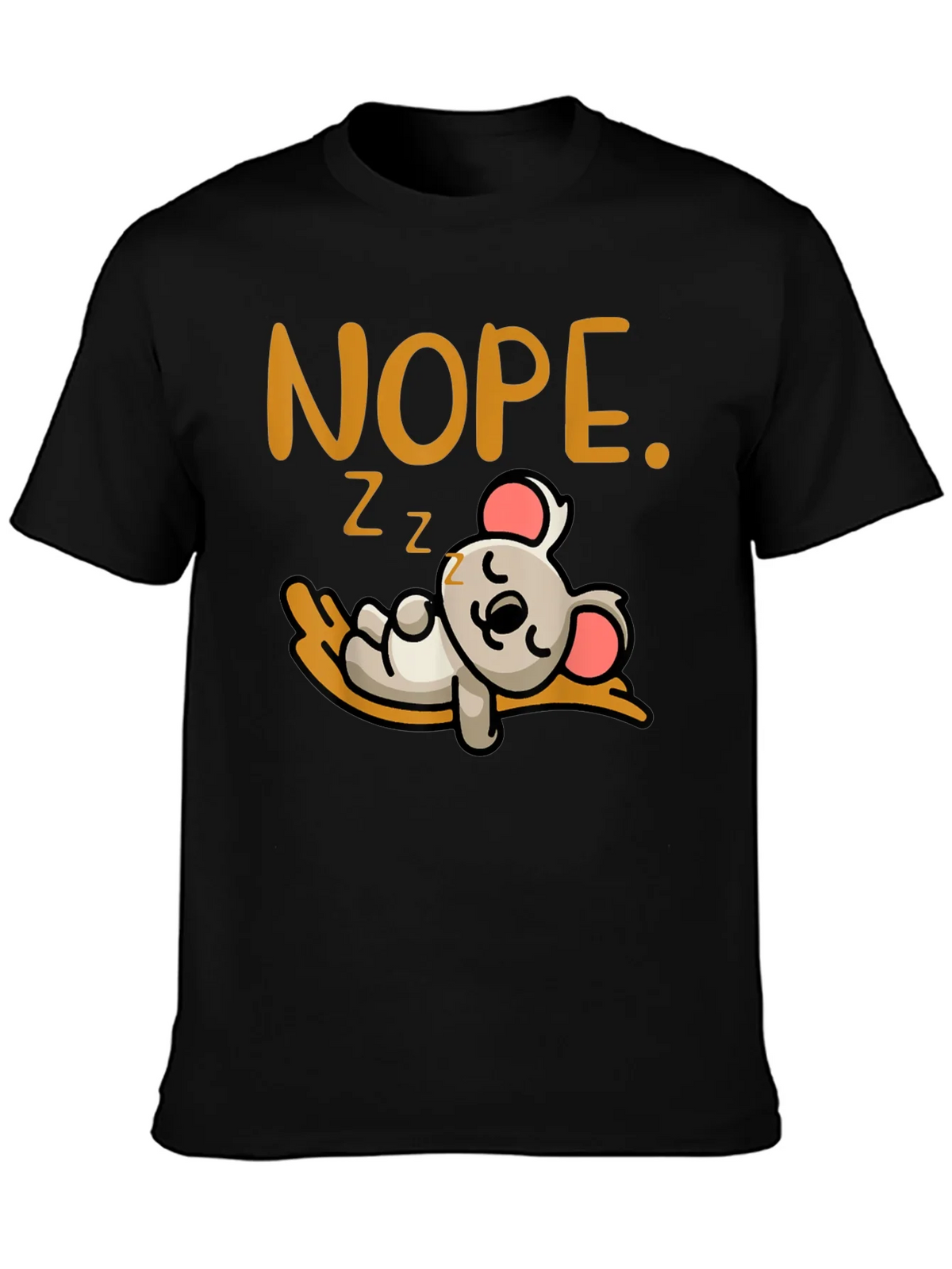 Nope Sleepy Koala Graphic Tee - Soft Cotton Unisex T-Shirt product image 3